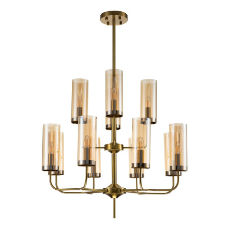 Люстры на штанге — Подвесная люстра Indigo Balletto 13014/12R Brass V000254 купить в  Люстры на штанге — Подвесная люстра Indigo Balletto 13014/12R Brass V000254 купить в
