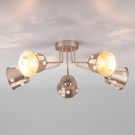 Люстры на штанге — Люстра на штанге Eurosvet 70105/5 шампань купить в 