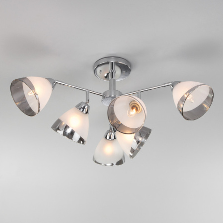 Люстры на штанге — Люстра на штанге Eurosvet 30126/6 хром купить в 