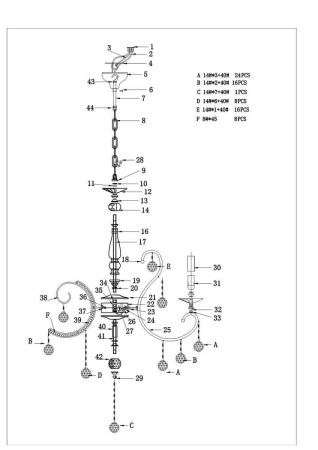 Люстры подвесные — Подвесная люстра Osgona Elegante 708082 купить в 