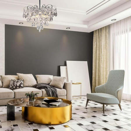 Люстры на штанге — Подвесная люстра Escada Crown 682/6PL Chrome купить в 