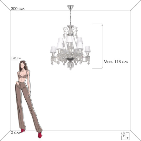 Люстры подвесные — Подвесная люстра LOFT IT 10210/12 White купить в 