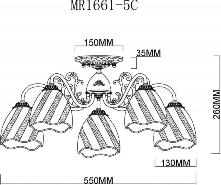 Люстры на штанге — Люстра на штанге MyFar MR1661-5C купить в  Люстры на штанге — Люстра на штанге MyFar MR1661-5C купить в