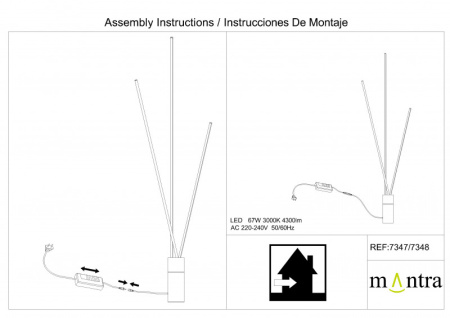 Торшеры и напольные светильники — Торшер Mantra 7348 купить в  Торшеры и напольные светильники — Торшер Mantra 7348 купить в
