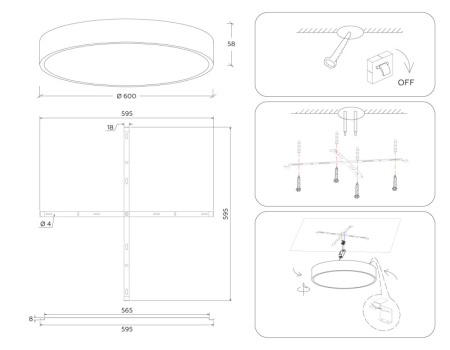 Накладные светильники — Накладной светильник Ambrella Light FV5536 купить в 