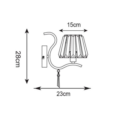 Потолочные светильники — Бра Zumaline Paria P15090A-1W купить в 