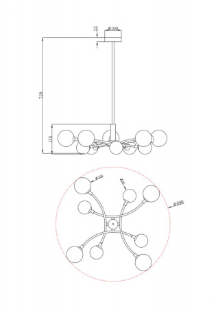 Люстры на штанге — Люстра на штанге Freya FR5116PL-08BS купить в 