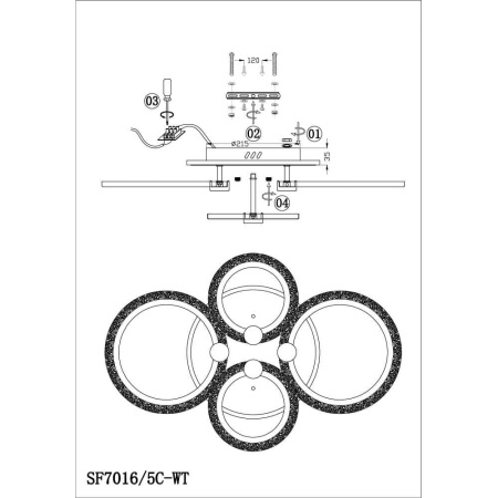 Потолочные люстры — Потолочная люстра Seven Fires Rimini SF7016/5C-WT купить в 