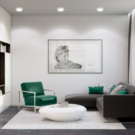 Встраиваемые точечные светильники — Встраиваемый светильник Elektrostandard 15267/LED 7W 4200K WH/WH белый/белый купить в 