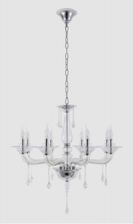 Люстры подвесные — Подвесная люстра Crystal Lux MONICA SP8 CHROME/TRANSPARENT купить в 