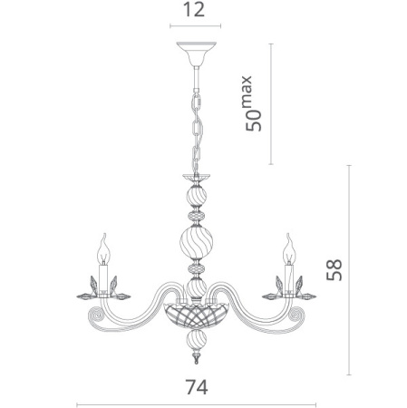 Люстры подвесные — Подвесная люстра Divinare 8820/09 LM-6 купить в 