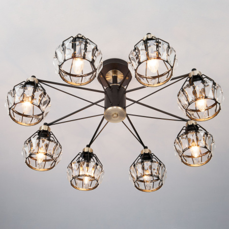 Люстры на штанге — Люстра на штанге Eurosvet 70075/8 черный купить в 