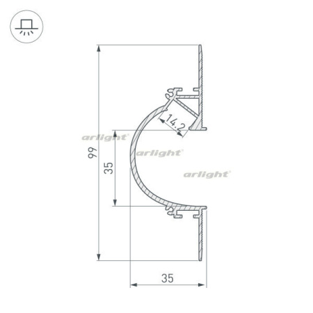 Профили для светодиодных лент — Профиль Arlight 034982 купить в 