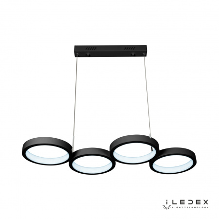 Свет для дома — Подвесная люстра iLedex Ring Star 9004-4-D BK купить в  Свет для дома — Подвесная люстра iLedex Ring Star 9004-4-D BK купить в